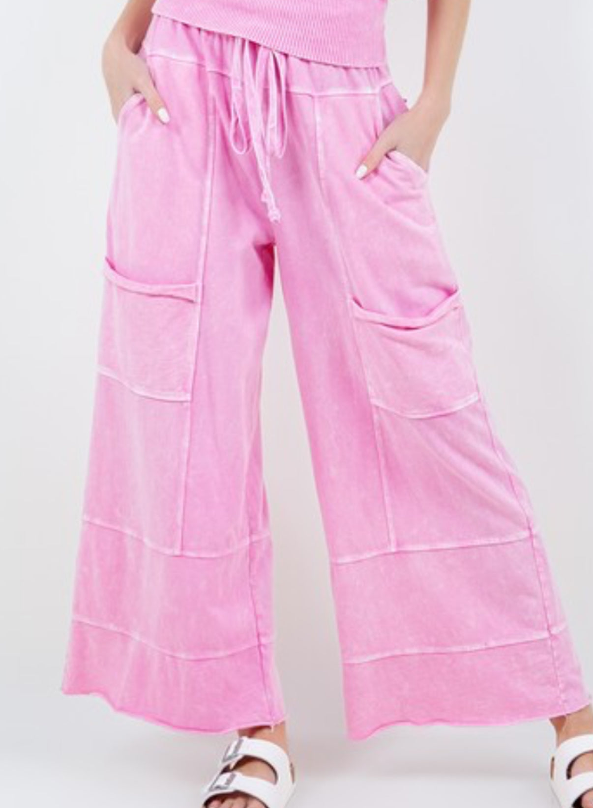 Kealan Mineral Wash Wide Leg Pants