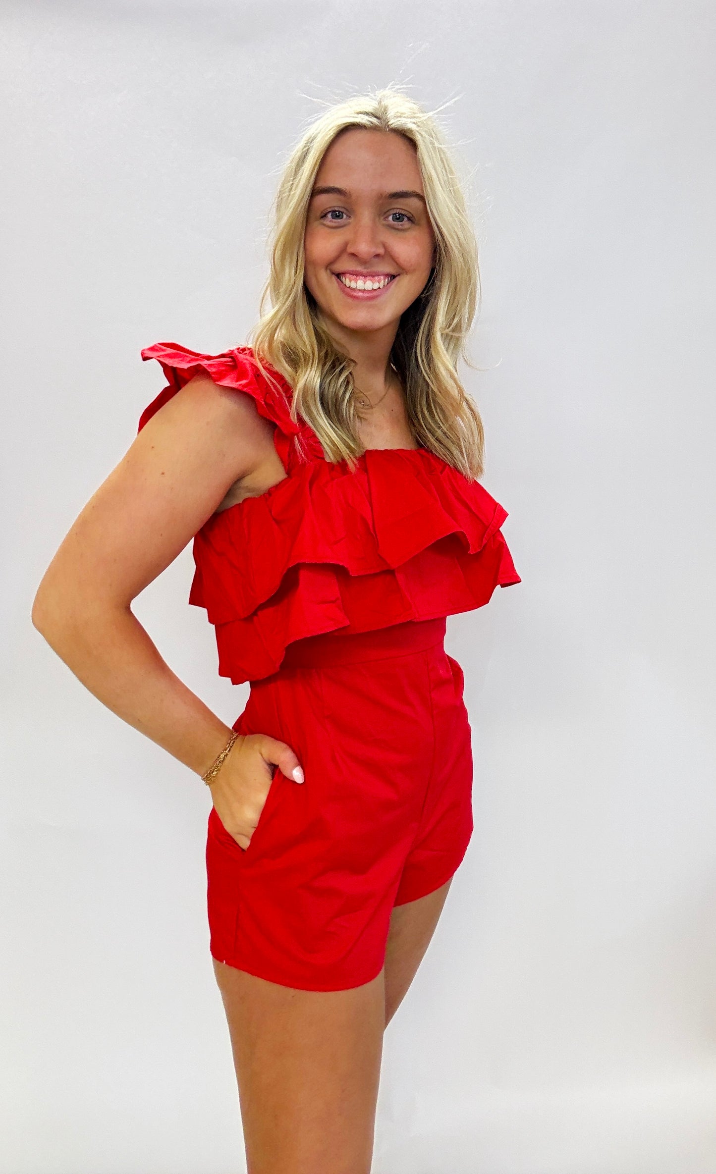 Red and Lovely Romper