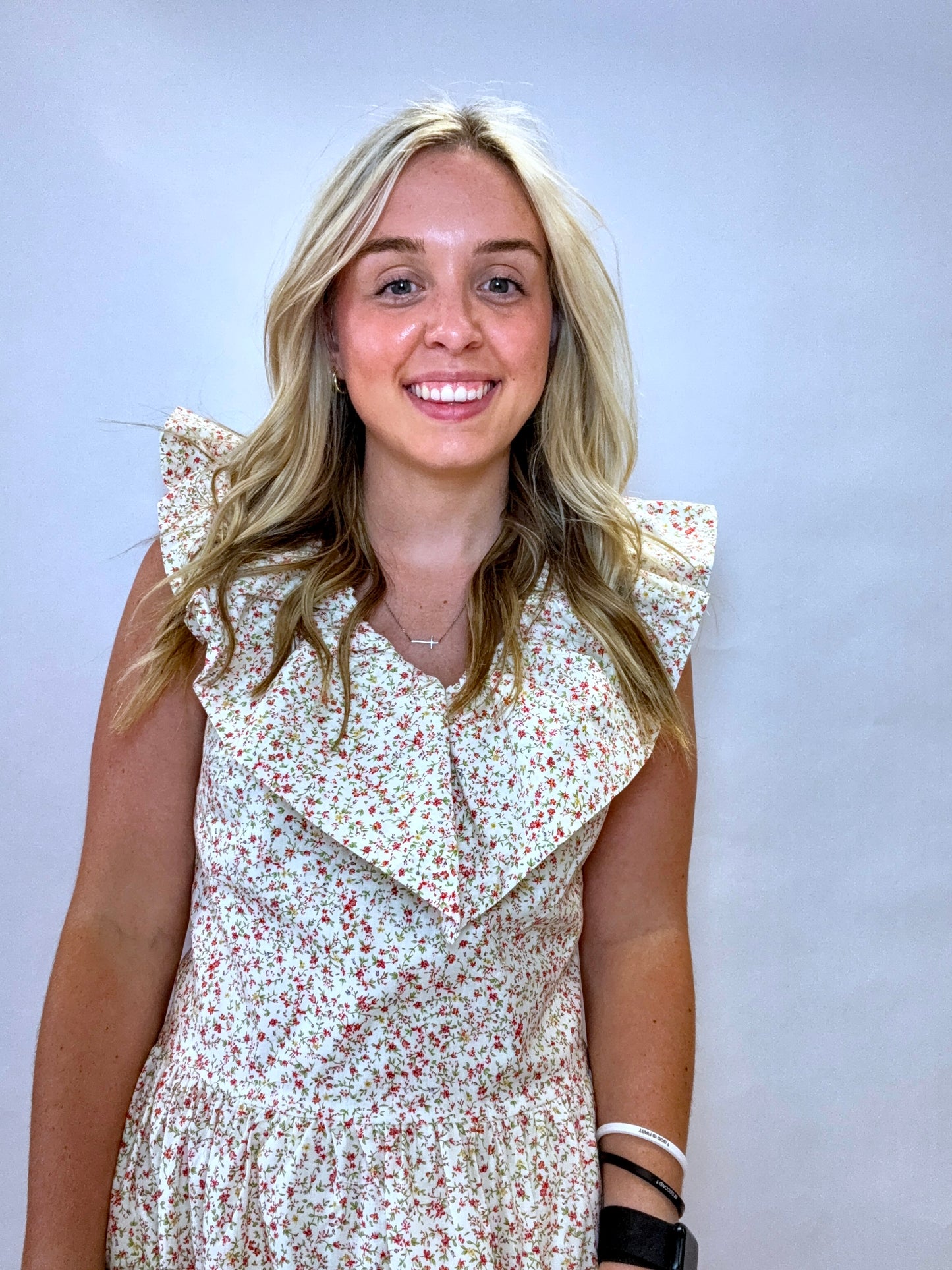 Foral Ruffled Midi Dress