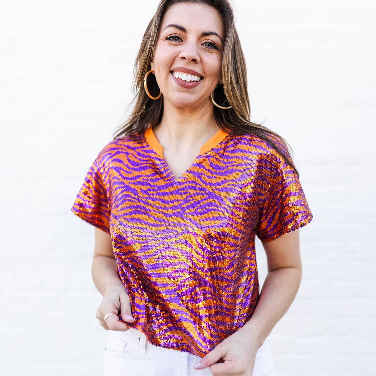 Glittered Tigers Top