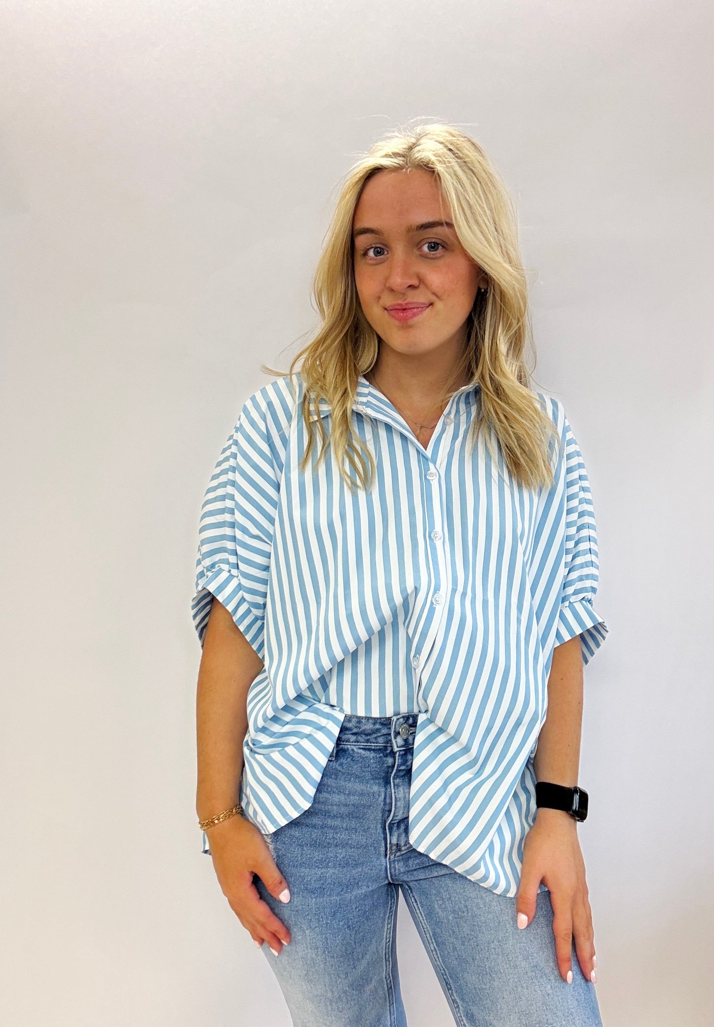 Striped Oversized Button Down