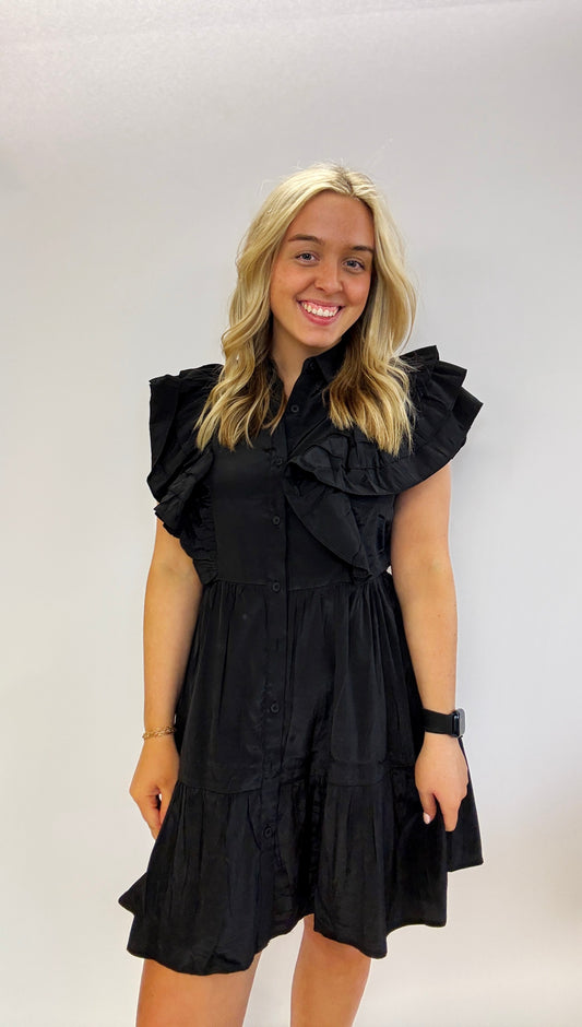 Vera Ruffle Sleeve Dress