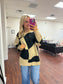 Tan & Black Grooves Sweater