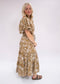 Floral Puff Sleeve Midi Dress