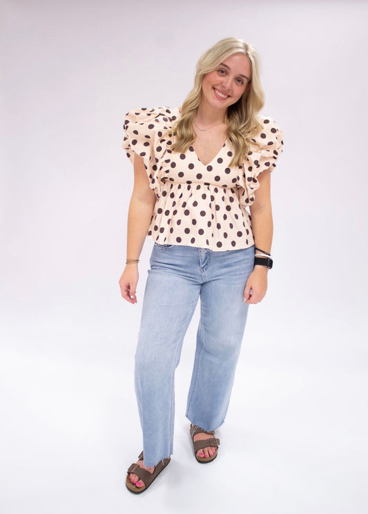 Polka Dot Pop Top