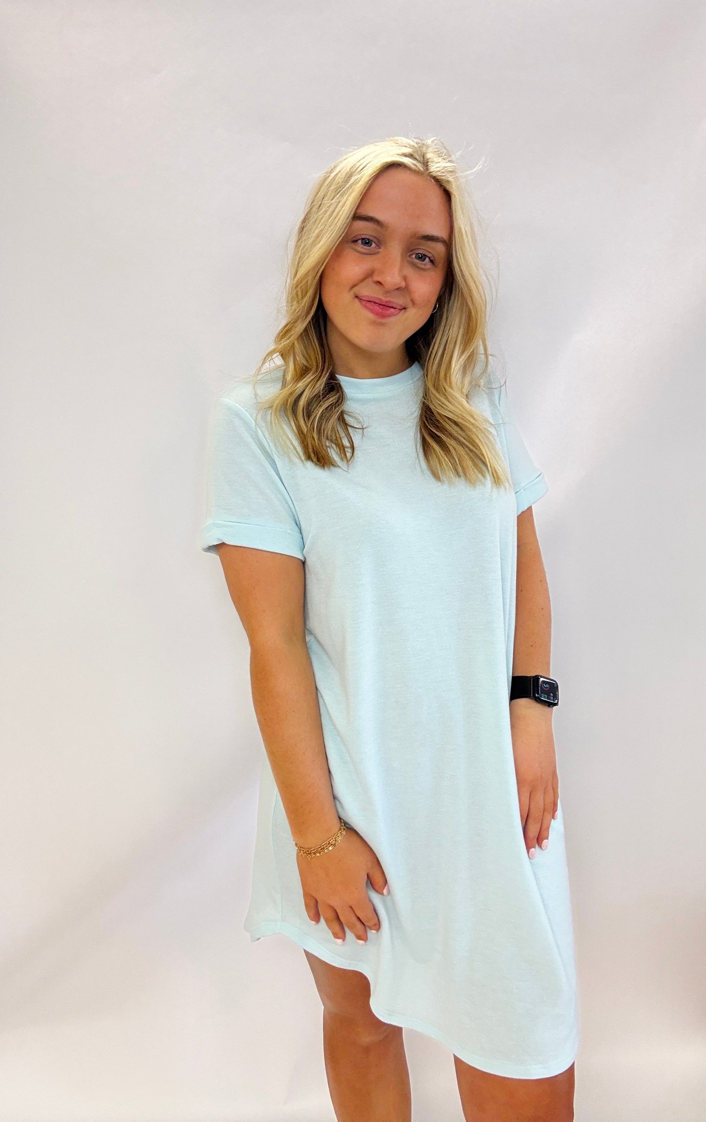 Sky Blue T-Shirt Dress