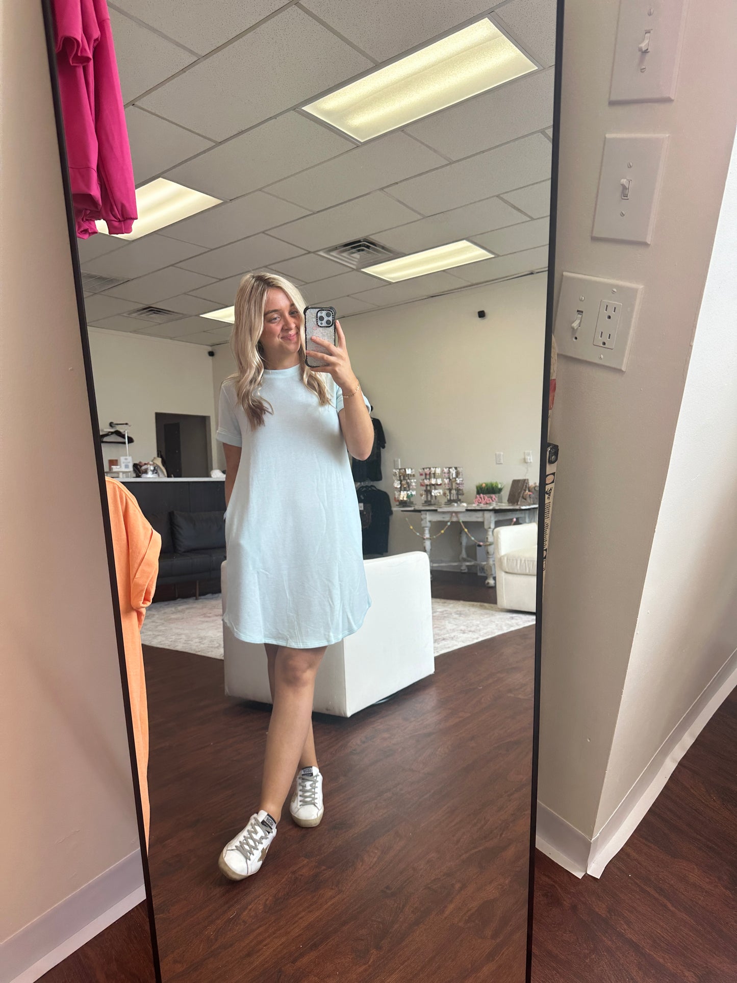 Sky Blue T-Shirt Dress