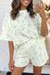 Floral Oversized Tee and Shorts Set
