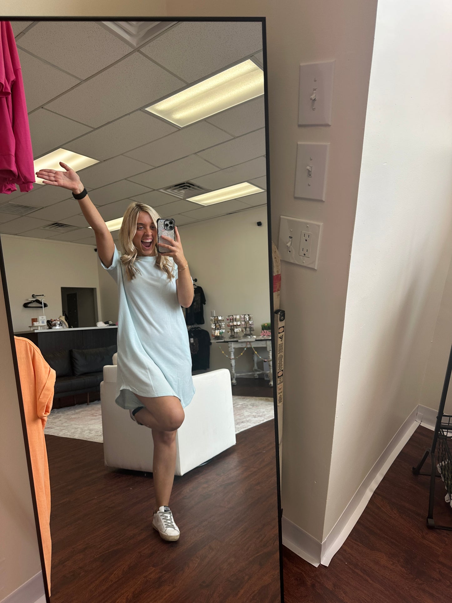 Sky Blue T-Shirt Dress