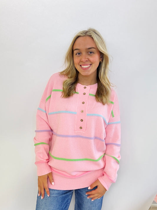 Pink and Stripes Sweater