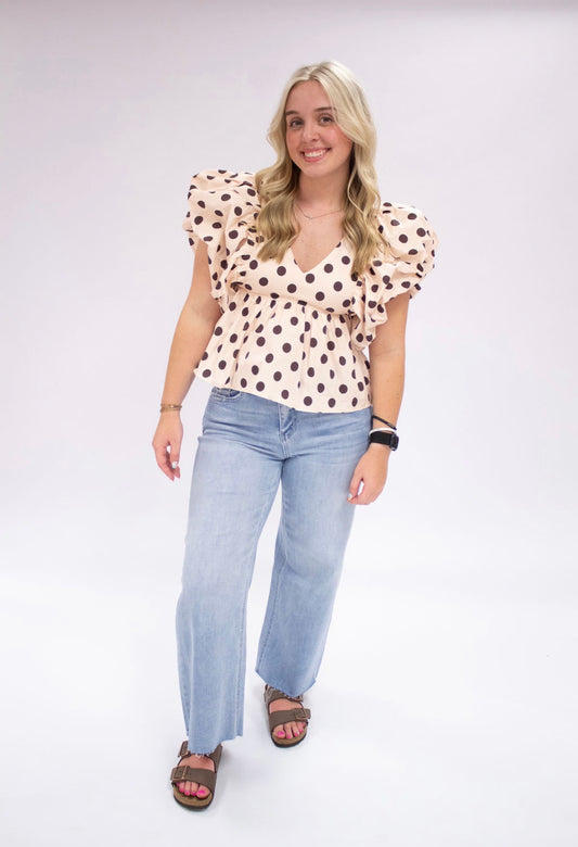 Polka Dot Pop Top