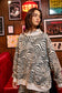 Zebra Mock-Neck Sweatshirt