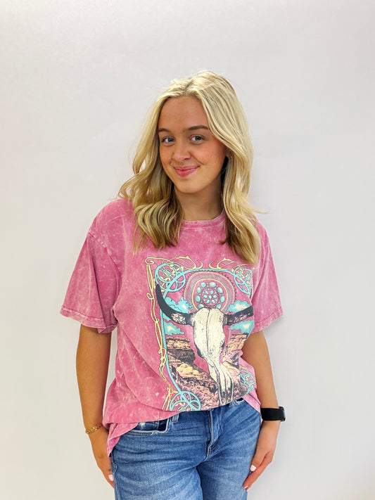 Desert Dreamer Longhorn Vintage Graphic Tee