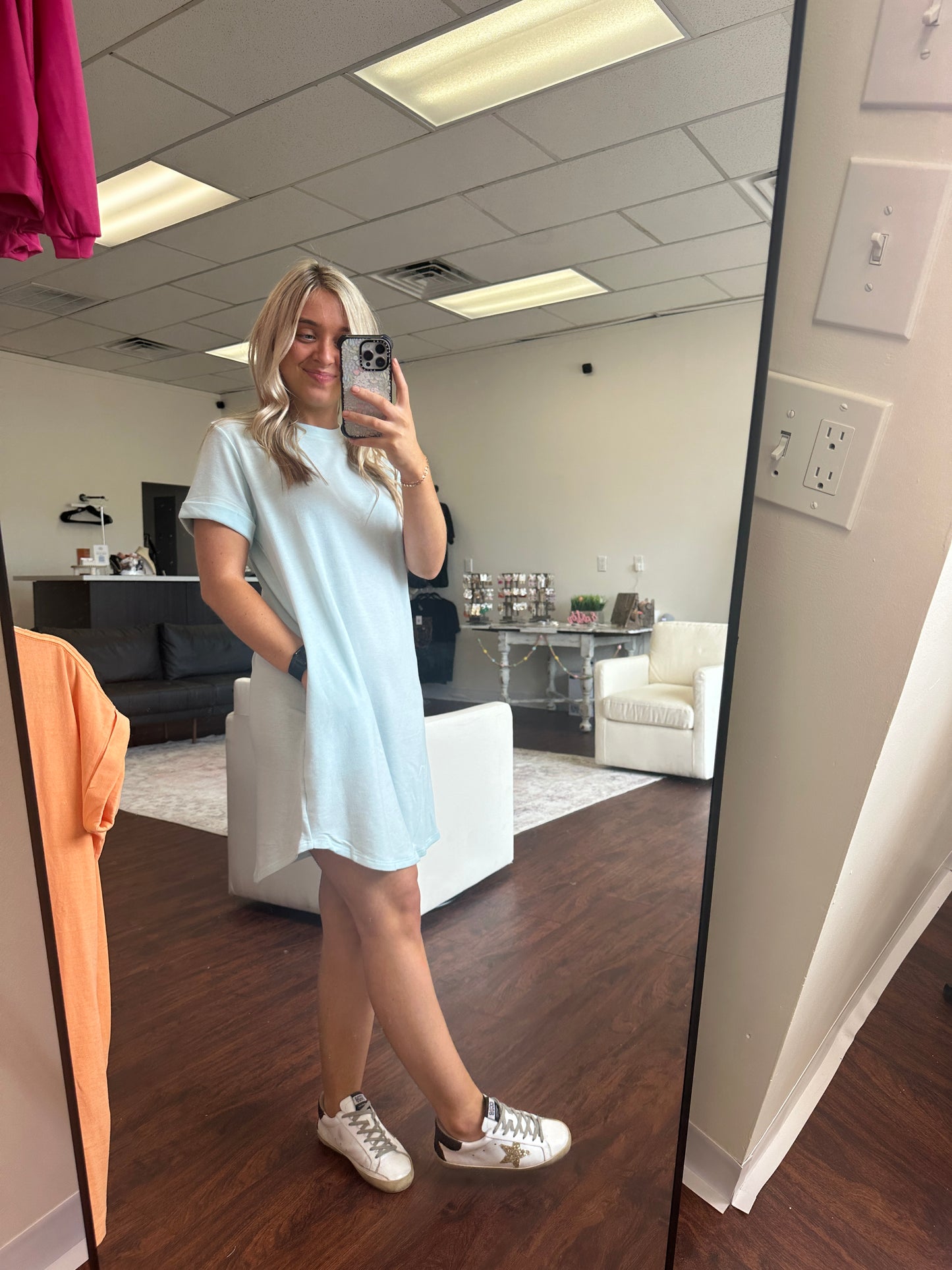Sky Blue T-Shirt Dress