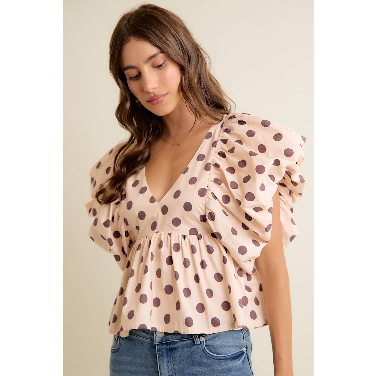 Polka Dot Pop Top