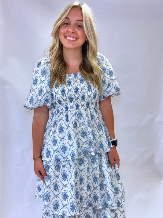 Summertime Blues Midi Dress