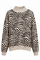 Zebra Mock-Neck Sweatshirt