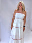 Off White Ric Rac Midi Dress