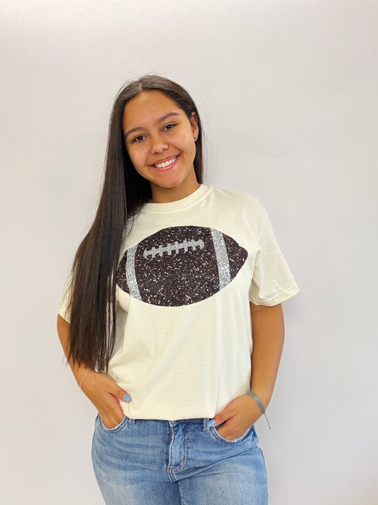 Glittered Football Tee