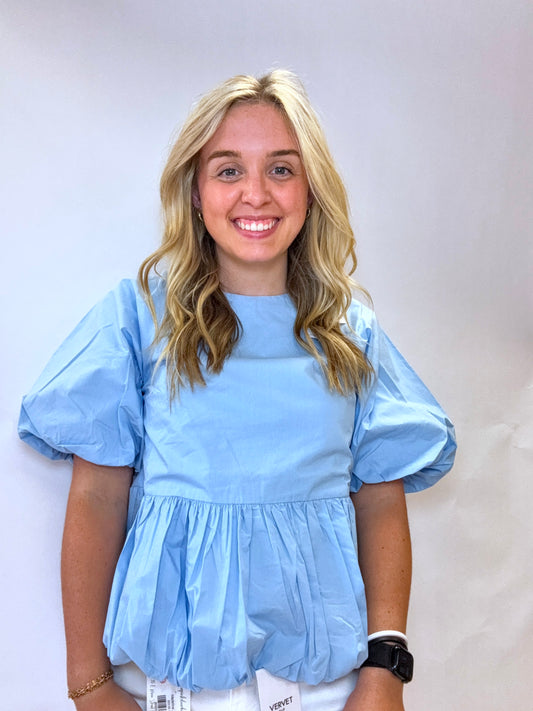 Balloon Poplin Top
