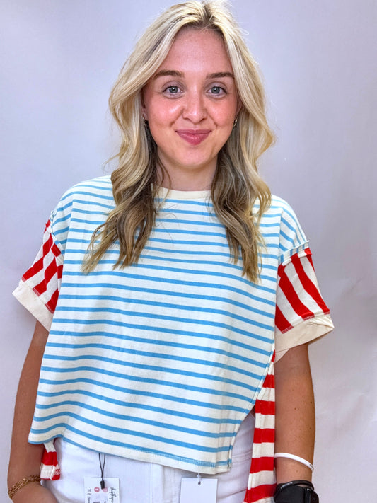 Color Block Striped Shirt