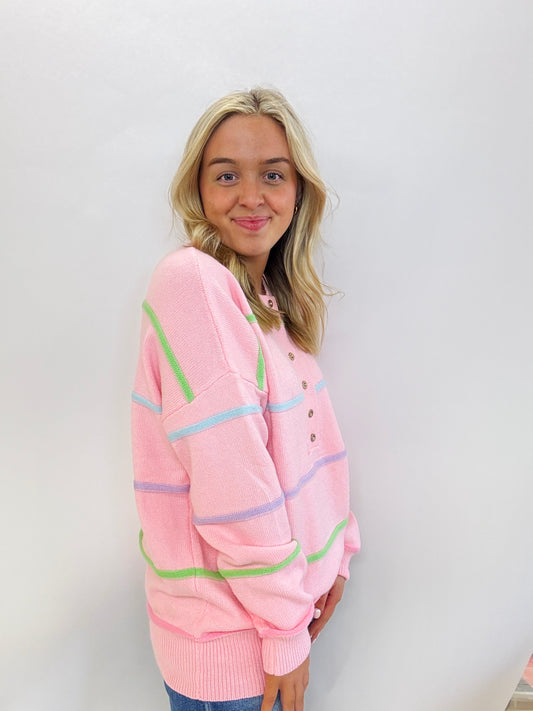 Pink and Stripes Sweater