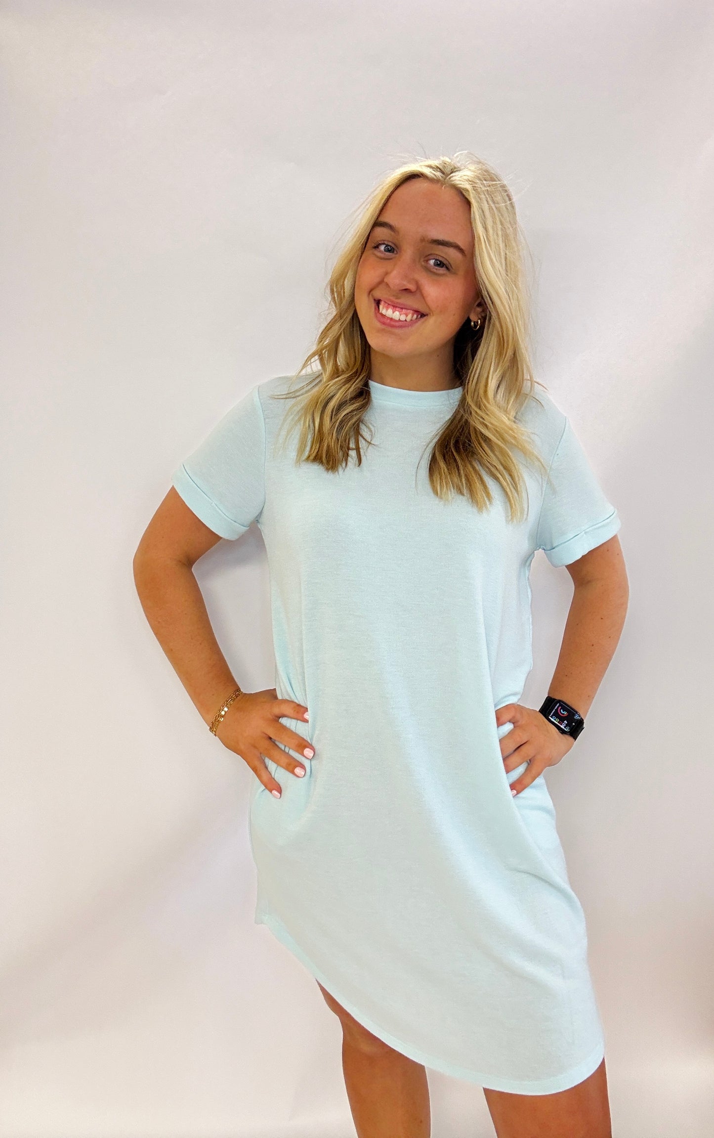Sky Blue T-Shirt Dress