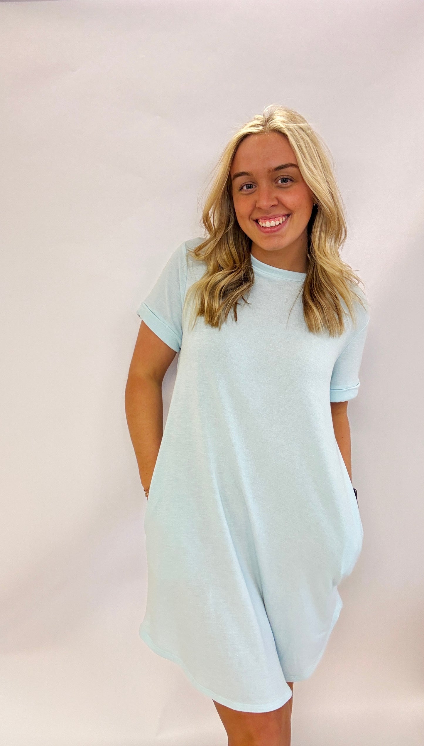 Sky Blue T-Shirt Dress