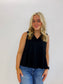 Pintuck Flared Babydoll Top