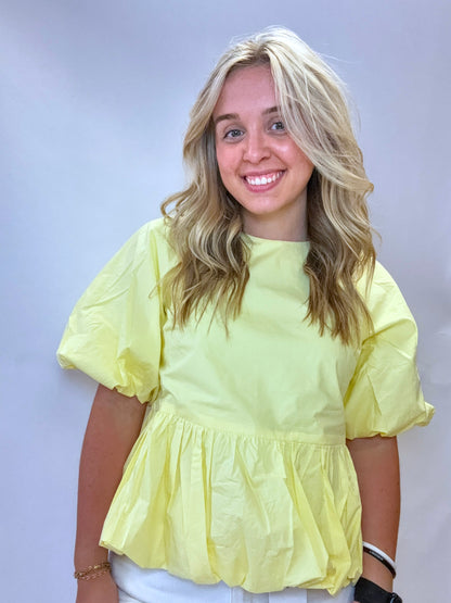 Balloon Poplin Top