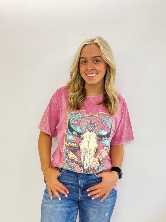 Desert Dreamer Longhorn Vintage Graphic Tee