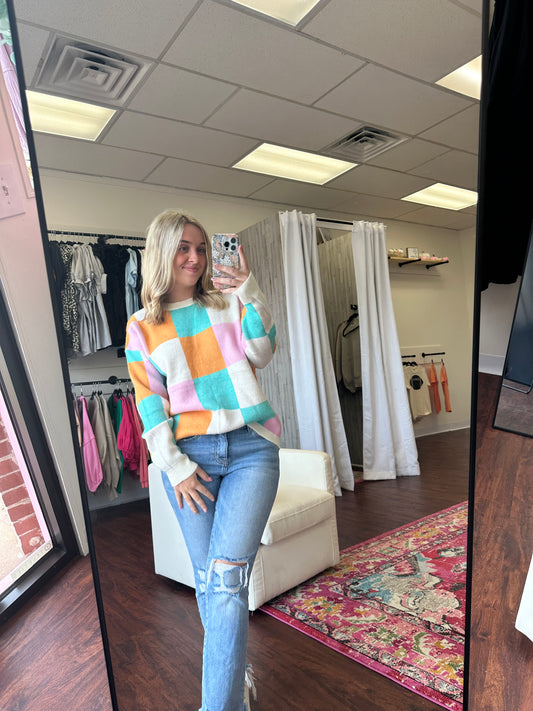 Natalie Color Block Sweater