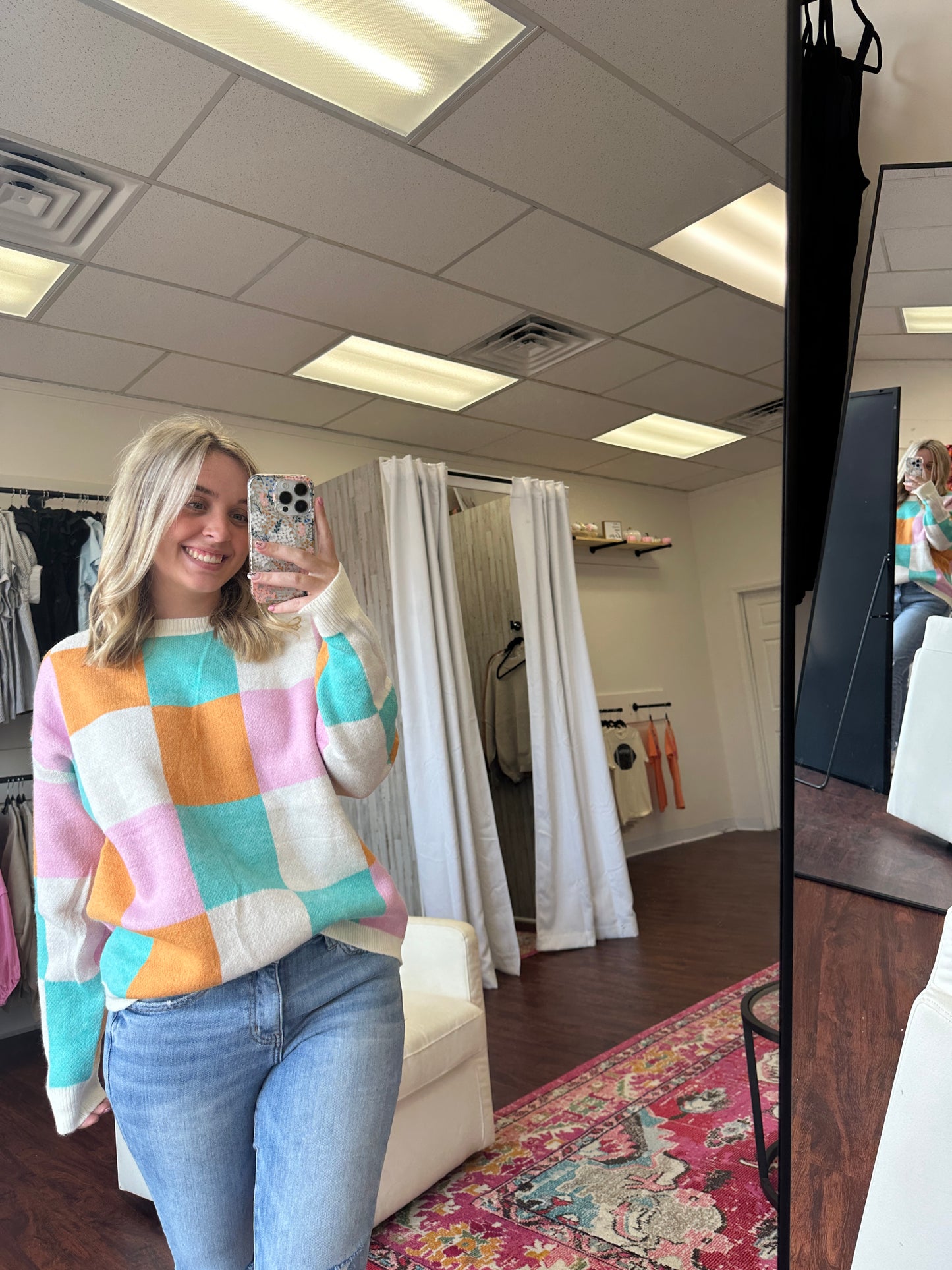 Natalie Color Block Sweater