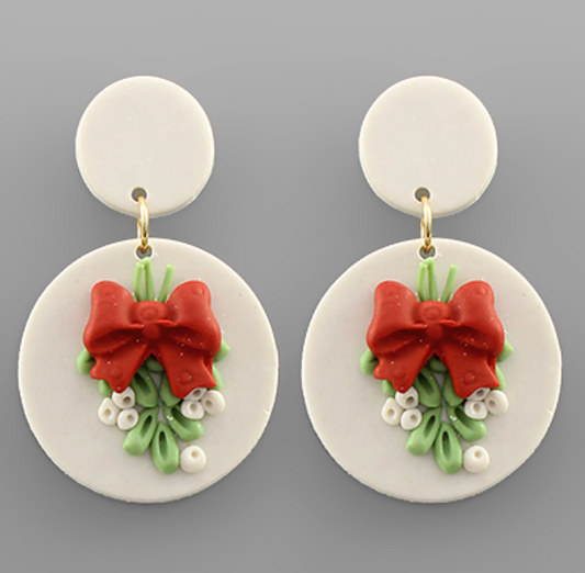 Christmas Wreath Earrings