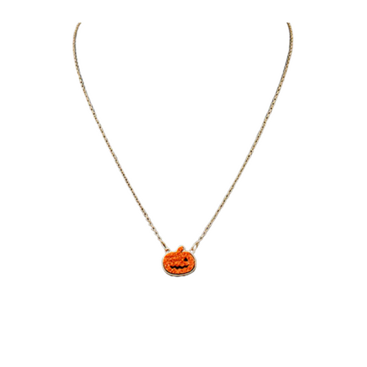 Druzy Pumpkin Necklace