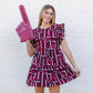 Everly Touchdown Dress Garnet/Black