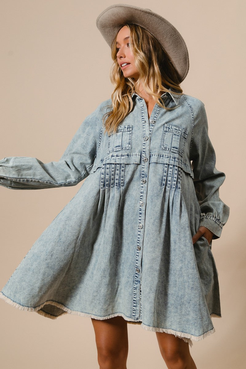 Denim Button Down Dress