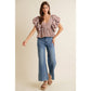 Gingham Bubble Puff Sleeve Top