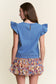 Pleated Jean Babydoll top