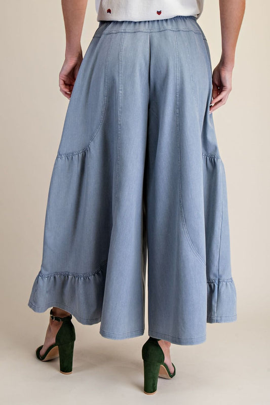 Denim Flowy Pants