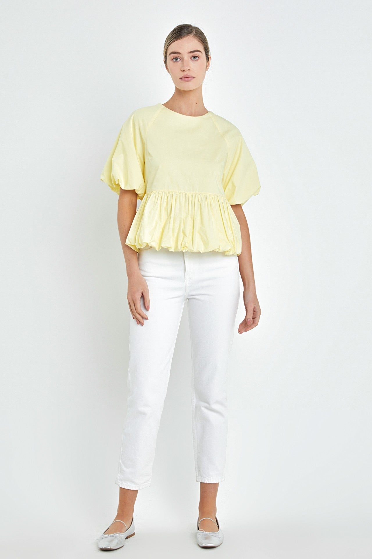 Balloon Poplin Top