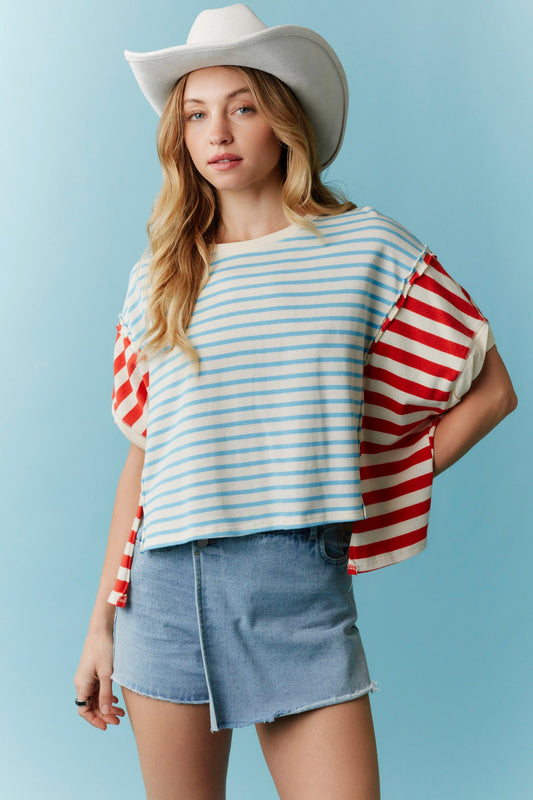 Color Block Striped Shirt