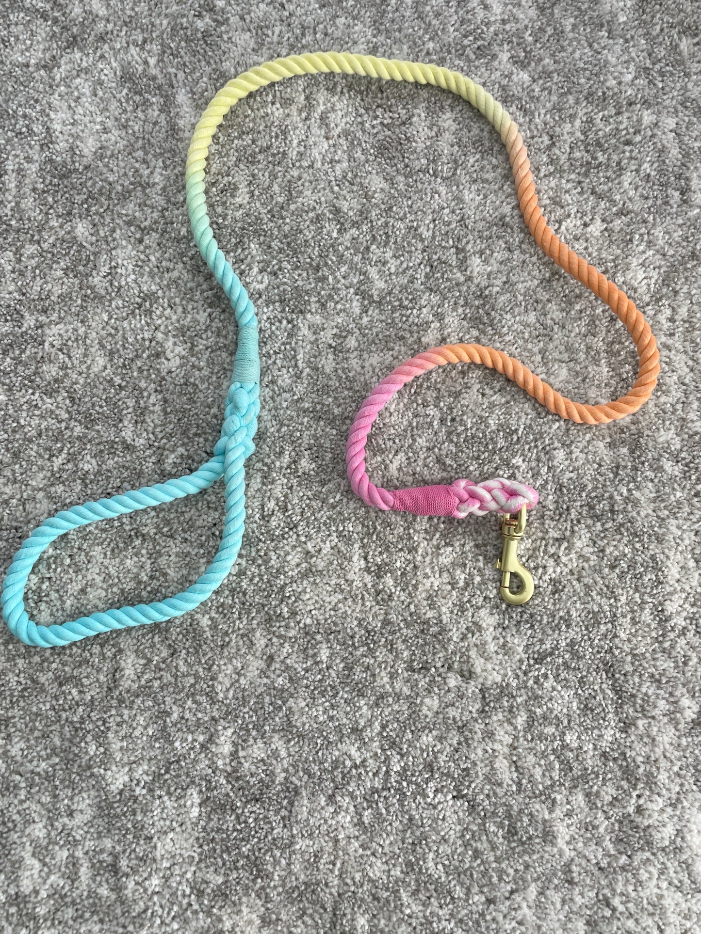 Hand Dyed Cotton Rope Leash