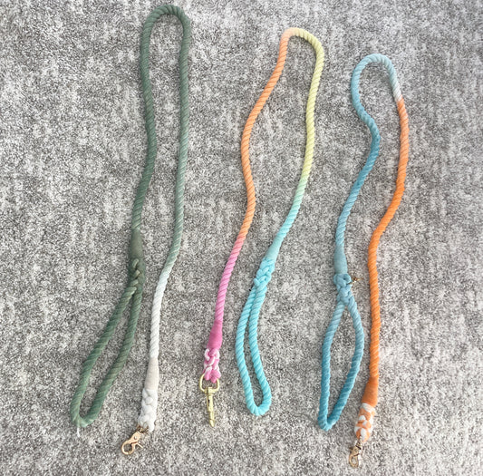 Hand Dyed Cotton Rope Leash