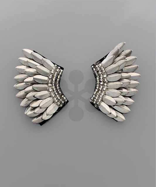 Wingin' It Metal Earrings